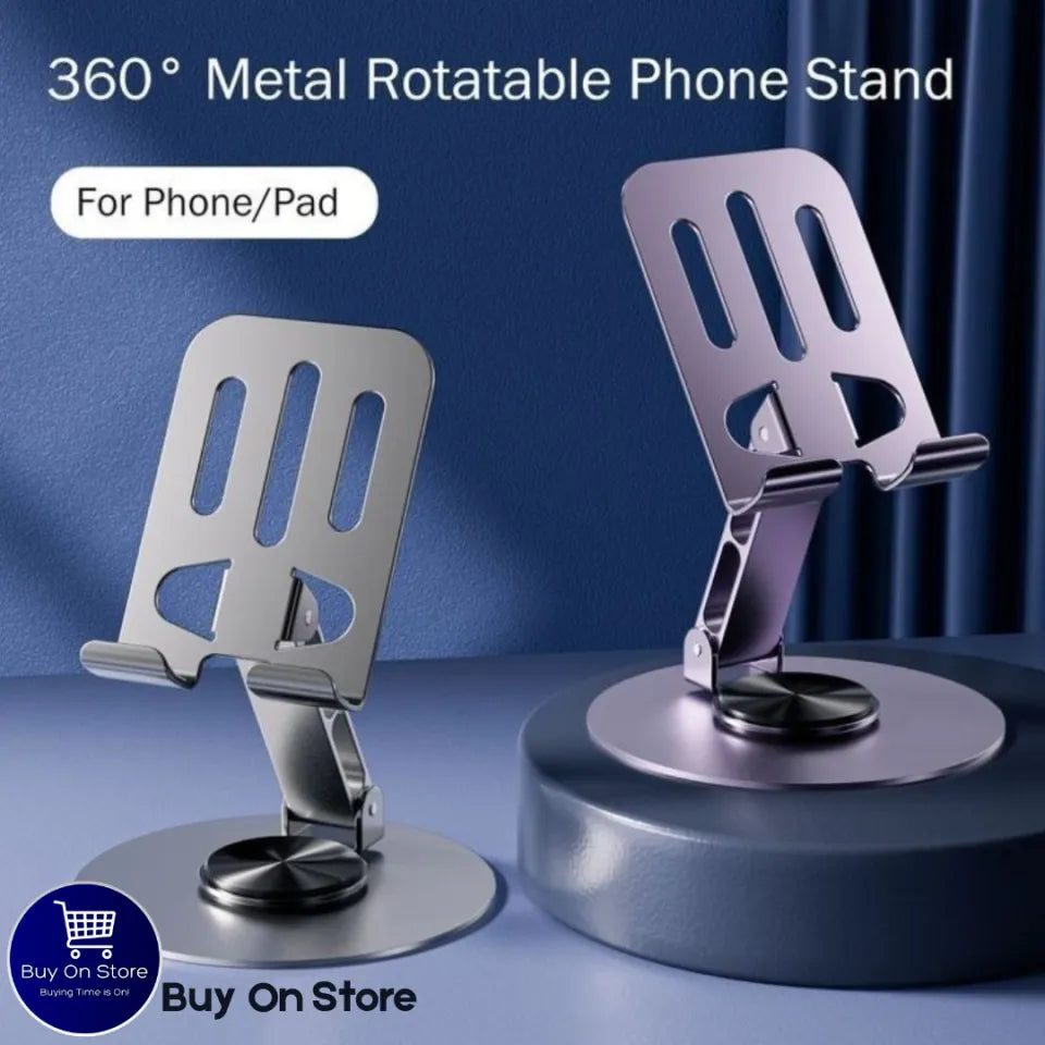 Prolet Aluminium Desktop Phone Stand (360° Rotatable)